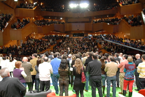 Foto: El final del acto de presentaci�n de las conclusiones del proyecto Think Gaur 